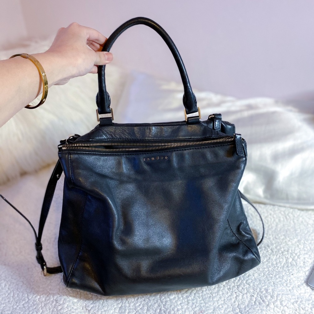 euc Sandro Paris soft leather tote